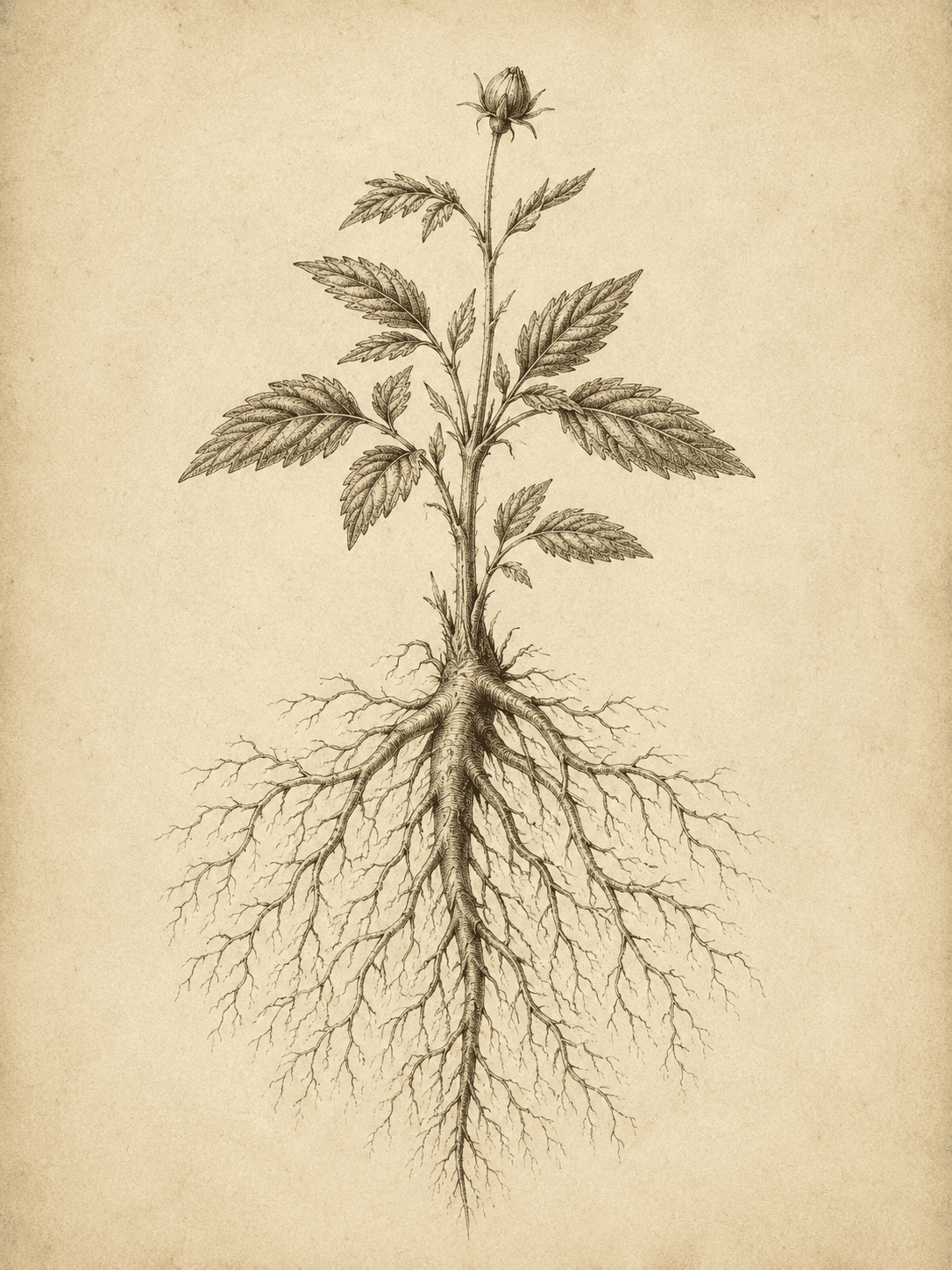 Botanical illustration from The Naturopathic Almanac